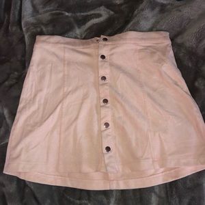 💕baby pink velvet mini skirt💕